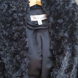 Philosophy Black Furry Jacket